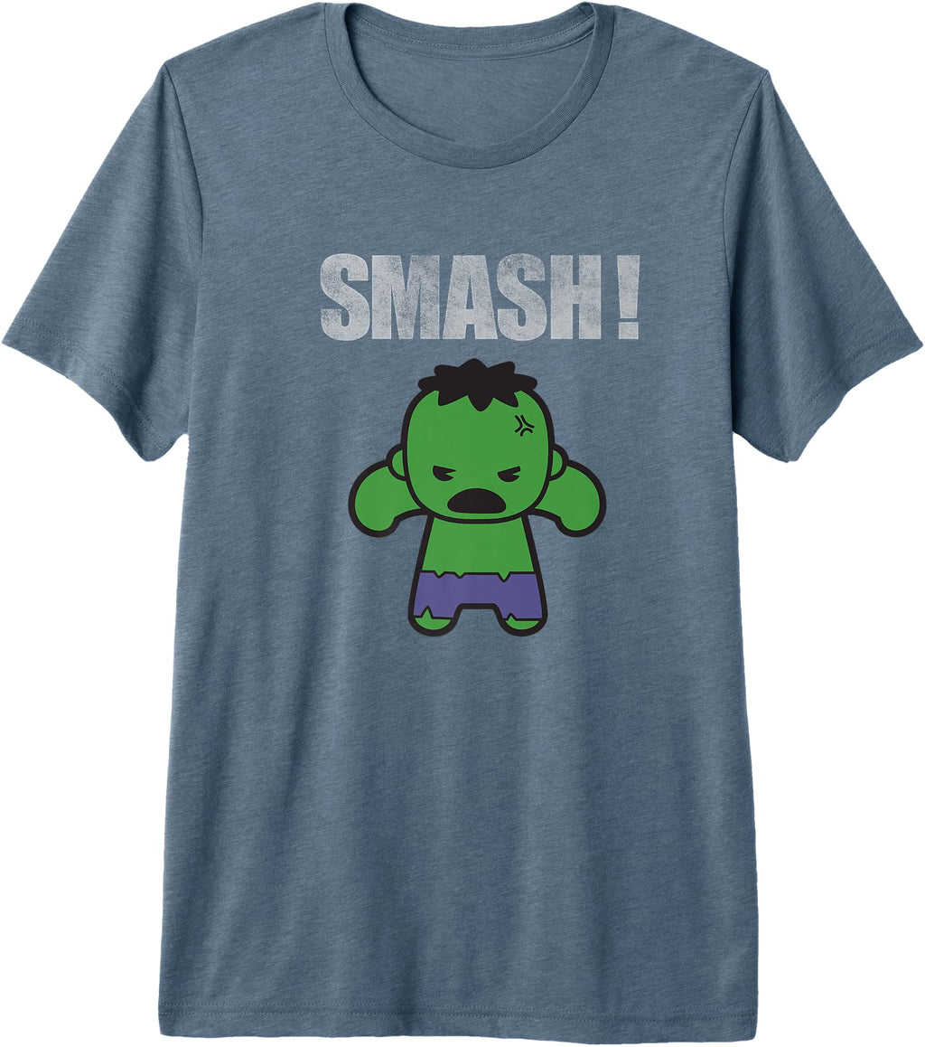 Authentic Marvel Kawaii Smash Distressed Sweatshirt - Graphic Print Unisex - T-Shirt, Sweatshirt, Hoodie