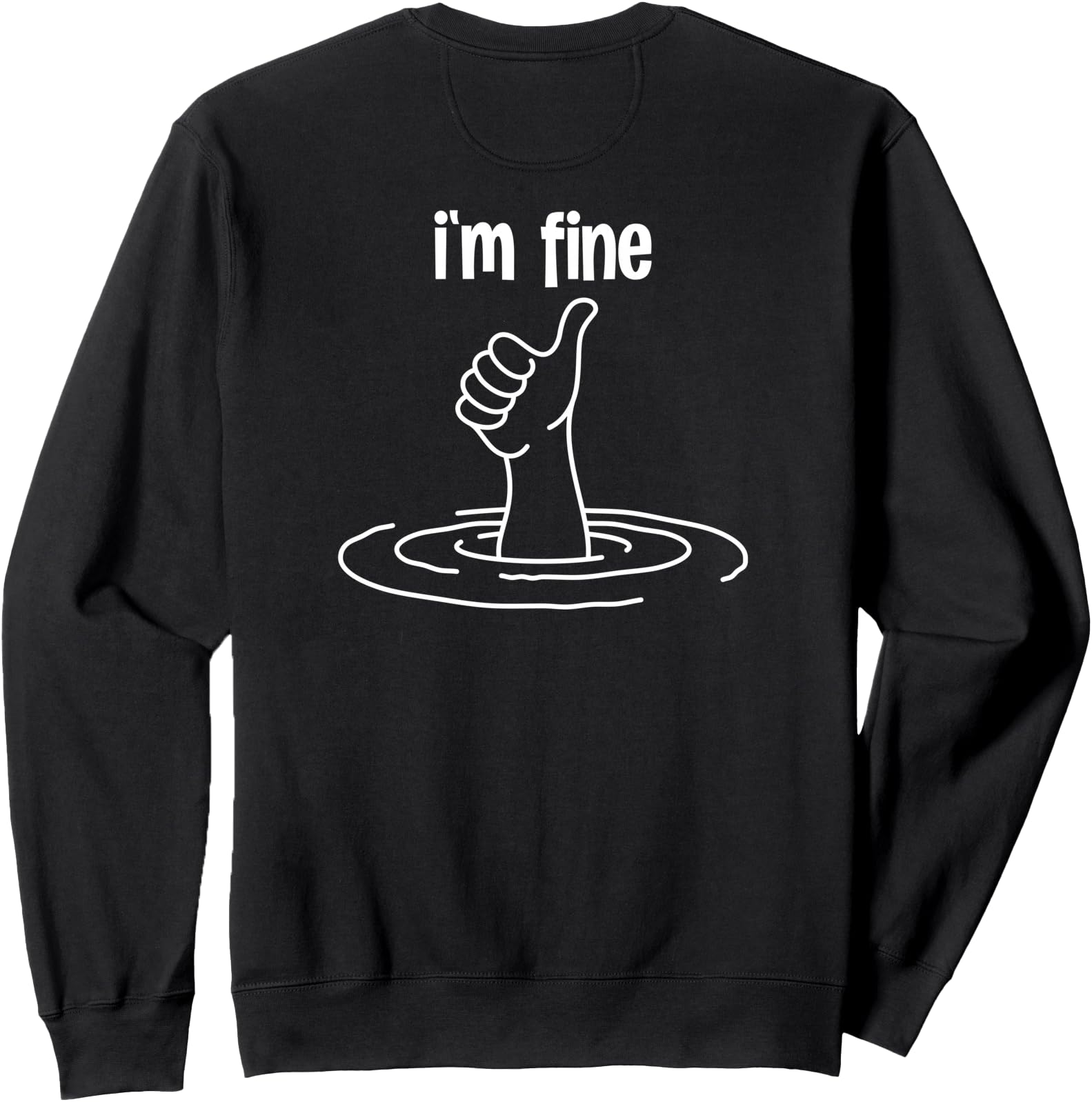Original Back Thumbs Up Drowning I M Hoodie - Custom Art Print Men Women - T-Shirt, Sweatshirt, Hoodie