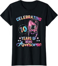 Handcrafted 10 Years Being Awesome T-Shirt - Fun Novelty Design for Adults - T-Shirt, Sweatshirt, Hoodie