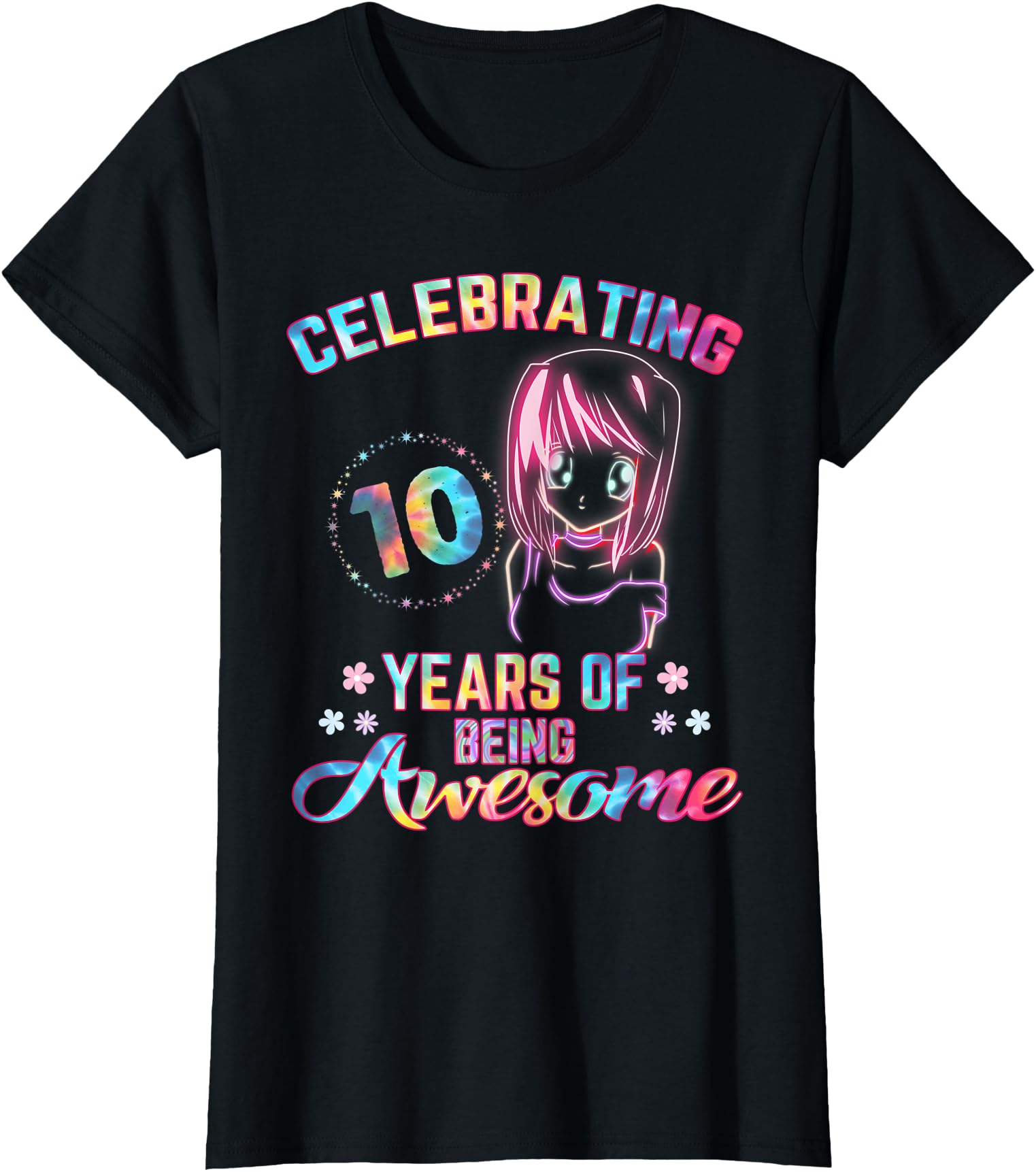 Handcrafted 10 Years Being Awesome T-Shirt - Fun Novelty Design for Adults - T-Shirt, Sweatshirt, Hoodie