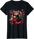 Handcrafted Red Panda Japanese Cherry Sweatshirt - Unique Graphic Unisex - T-Shirt, Sweatshirt, Hoodie