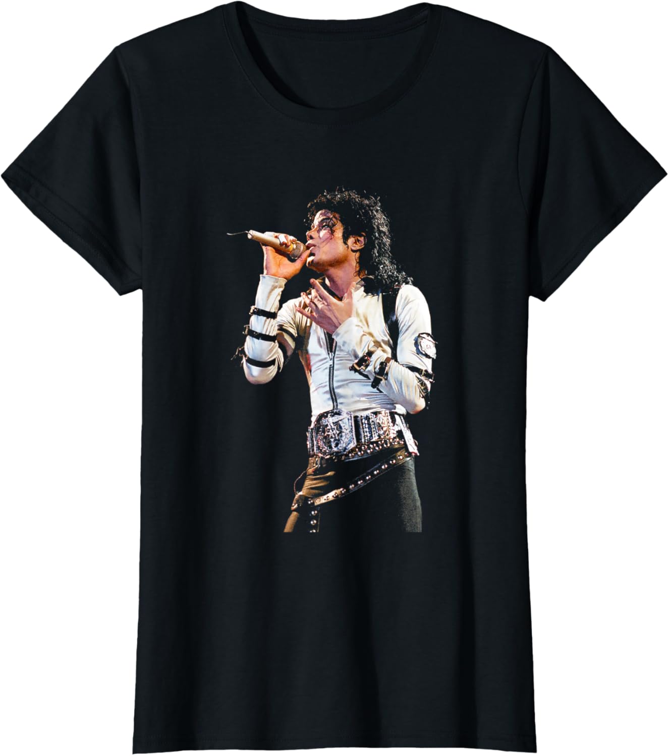 Michael Jackson Singing Live Bad World Tour 1988 - Adult & Kids T-Shirts, Sweatshirts & Hoodies apparel design preview 1