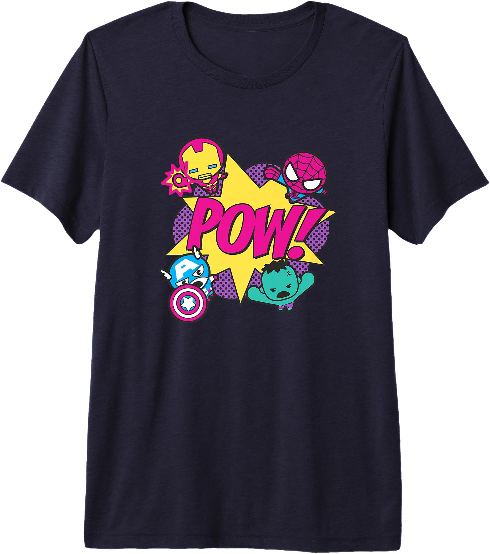 Handcrafted Marvel Kawaii Pow Chibi T-Shirt - Graphic Print Men Women - T-Shirt, Sweatshirt, Hoodie