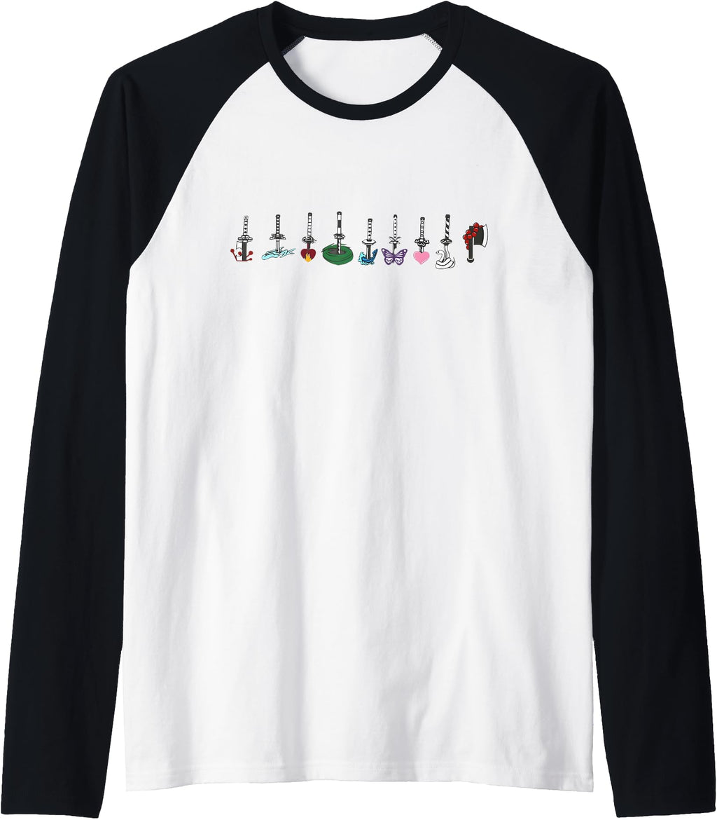 Exclusive Hashira Raglan Baseball T-Shirt - Minimalist Print Men Women - T-Shirt, Sweatshirt, Hoodie