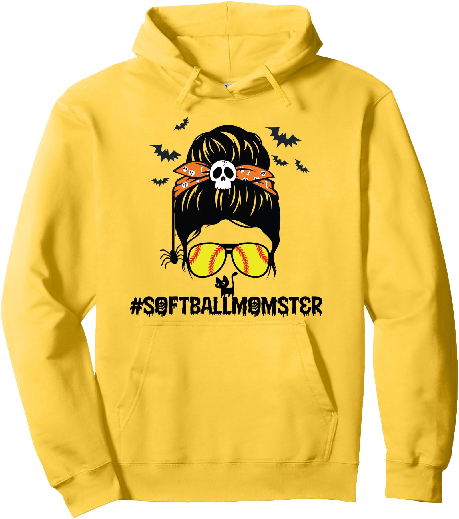 Original Softball Momster Halloween Mom Sweatshirt - Graphic Print Unisex - T-Shirt, Sweatshirt, Hoodie
