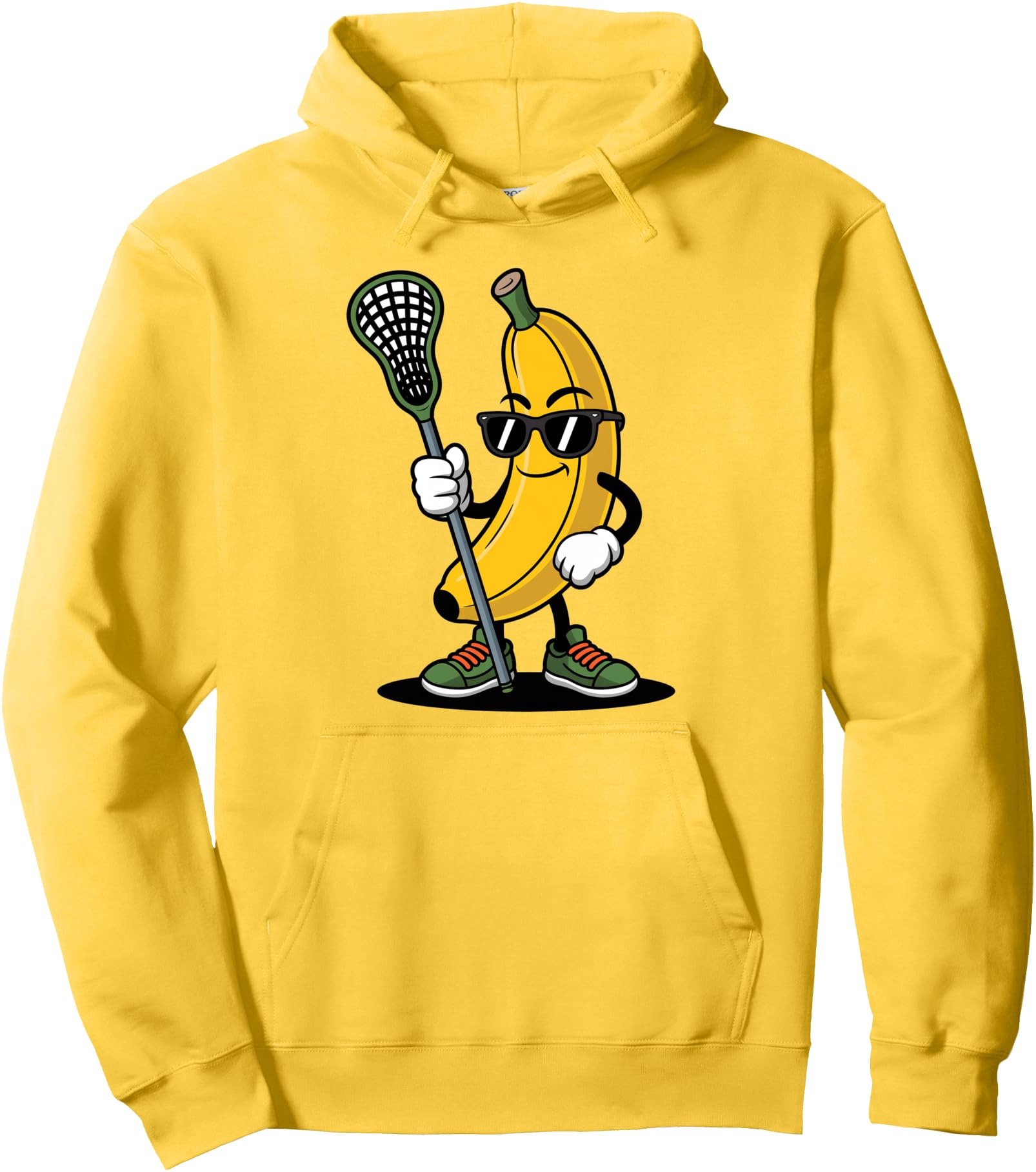 Banana Playing Lacrosse Lacrosse Sweatshirt - Graphic Print for Adults - T-Shirt, Sweatshirt, Hoodie