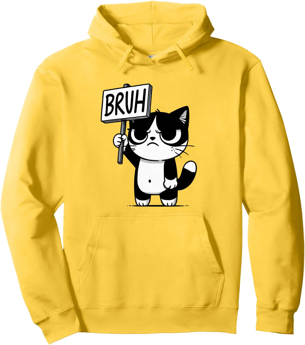 Bruh Cat Gifts Exclusive Hoodie - Novelty Apparel Men Women - T-Shirt, Sweatshirt, Hoodie