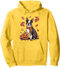 Boston Terrier Dog Pumpkin Fall Autumn Hoodie - Novelty Apparel for Adults - T-Shirt, Sweatshirt, Hoodie