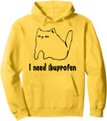 Handcrafted I Need Ibuprofen Cat Hoodie - Aesthetic Graphic for Adults - T-Shirt, Sweatshirt, Hoodie