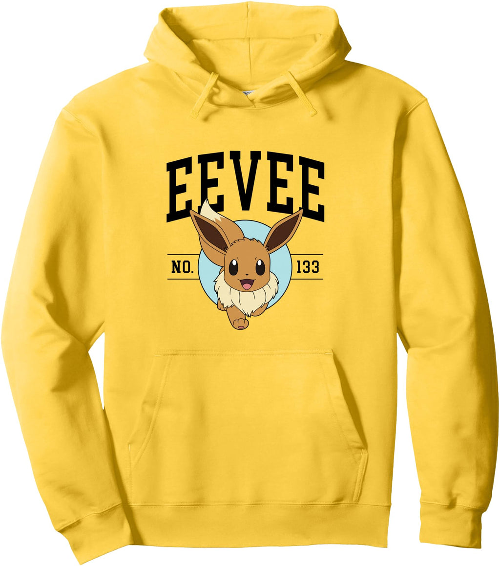Original Pok Mon Eevee Collegiate Hoodie - Aesthetic Graphic Men Women - T-Shirt, Sweatshirt, Hoodie