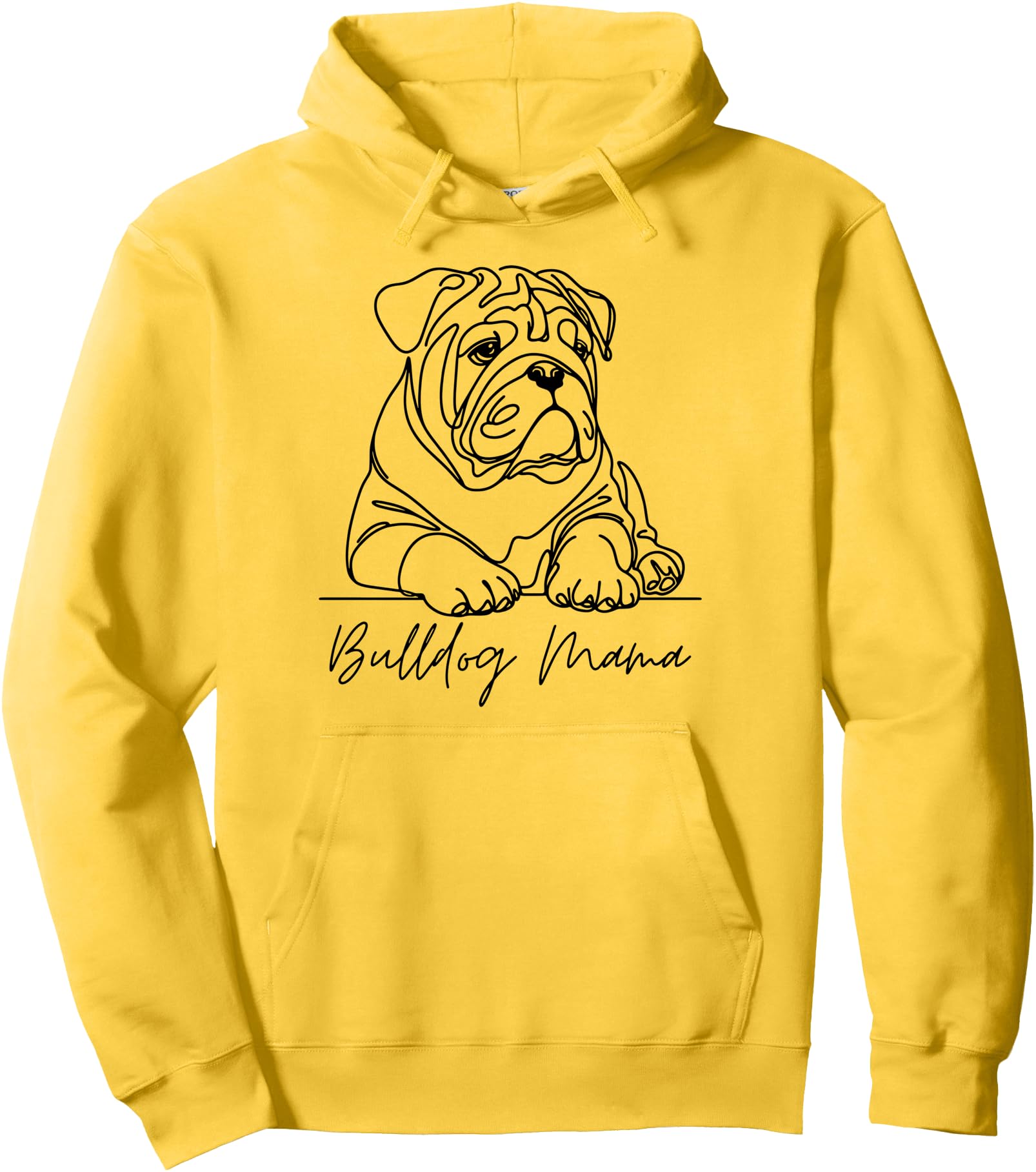 English Bulldog Mama Bulldog Mom Line Art T-Shirt - Trendy Graphic Unisex - T-Shirt, Sweatshirt, Hoodie