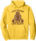 Racoon Weightlifting Fitness Pump Hoodie - Casual Everyday Wear Men Women - T-Shirt, Sweatshirt, Hoodie