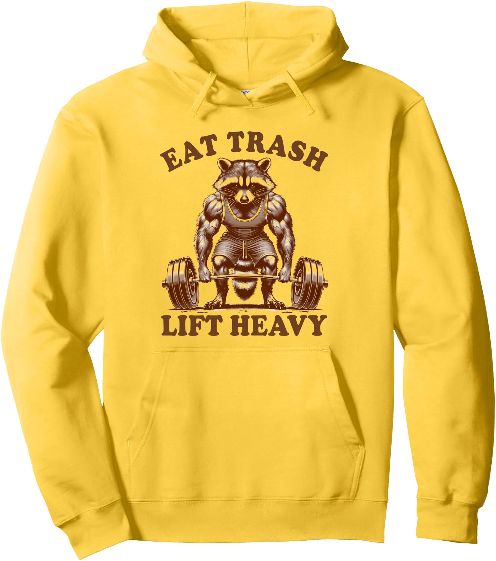 Racoon Weightlifting Fitness Pump Hoodie - Casual Everyday Wear Men Women - T-Shirt, Sweatshirt, Hoodie