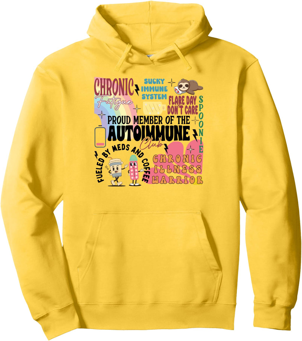 Authentic Chronic Illness Spoonie Hoodie - Casual Everyday Wear Unisex - T-Shirt, Sweatshirt, Hoodie