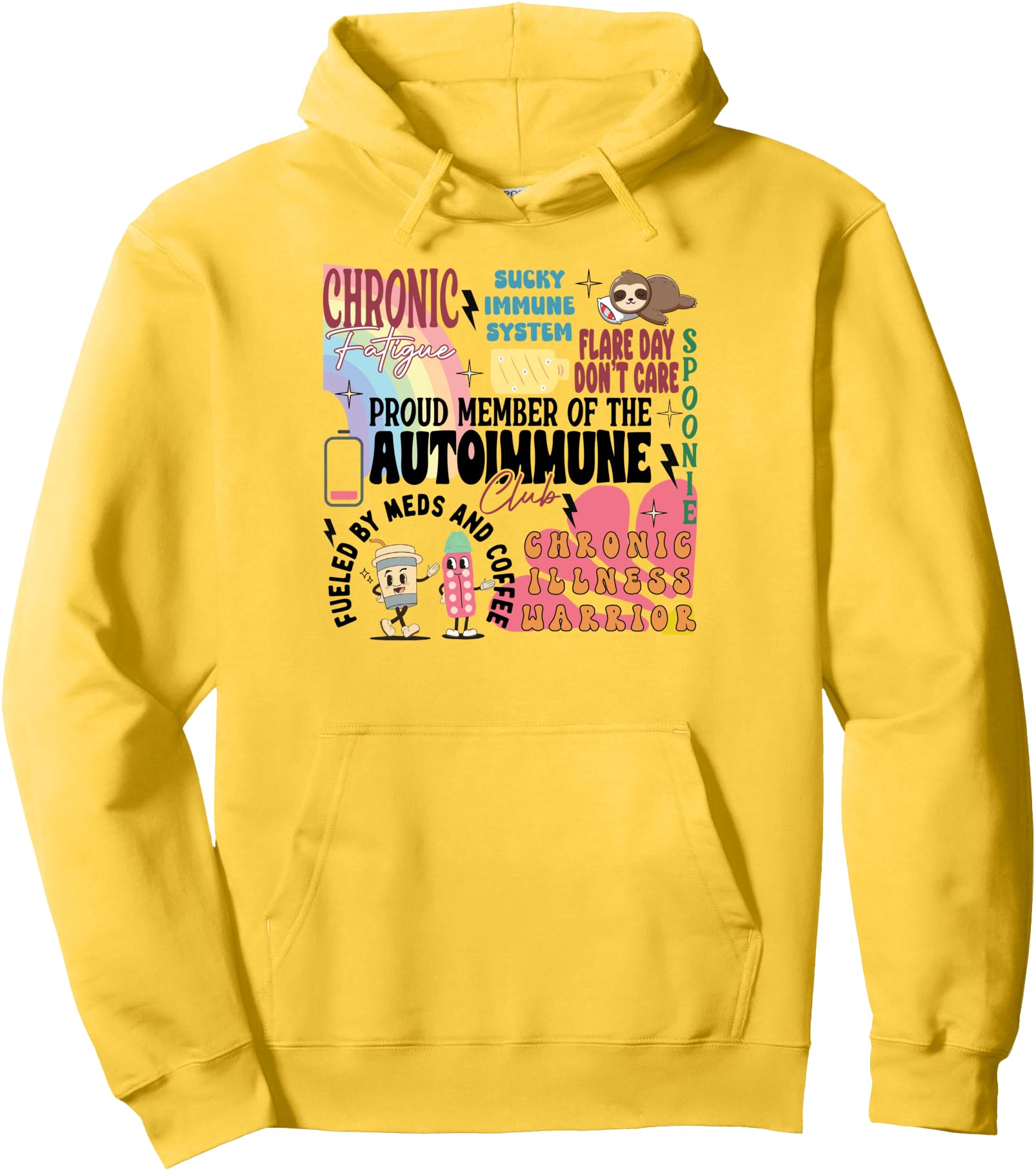 Authentic Chronic Illness Spoonie Hoodie - Casual Everyday Wear Unisex - T-Shirt, Sweatshirt, Hoodie