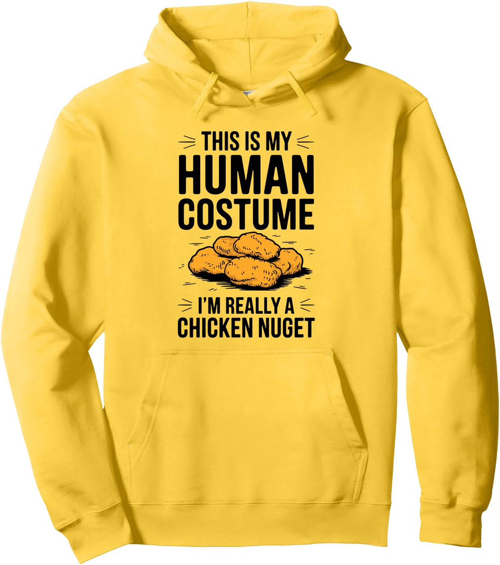 Exclusive Chicken Nugget Human Costume Hoodie - Unique Graphic for Adults - T-Shirt, Sweatshirt, Hoodie