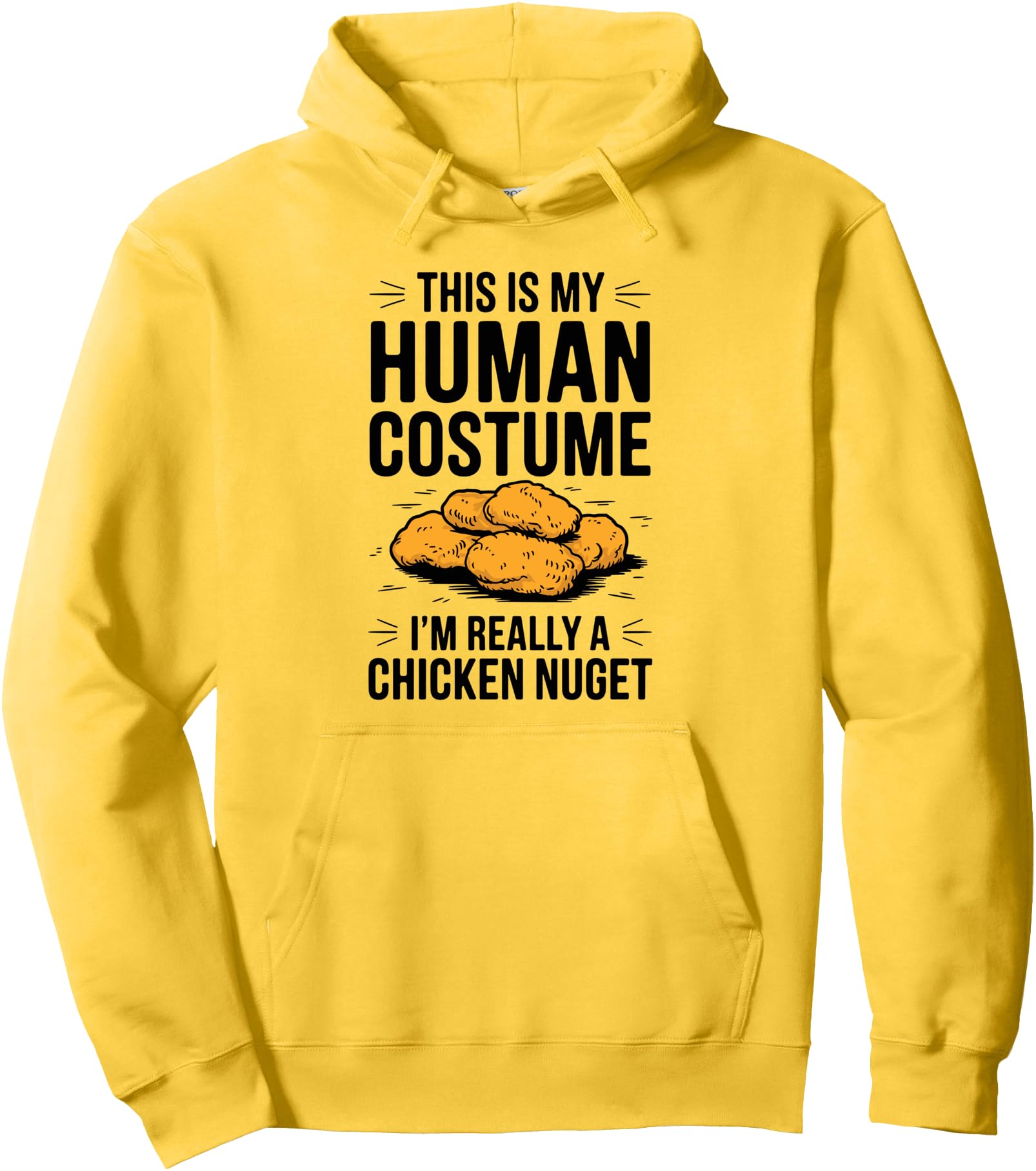 Exclusive Chicken Nugget Human Costume Hoodie - Unique Graphic for Adults - T-Shirt, Sweatshirt, Hoodie