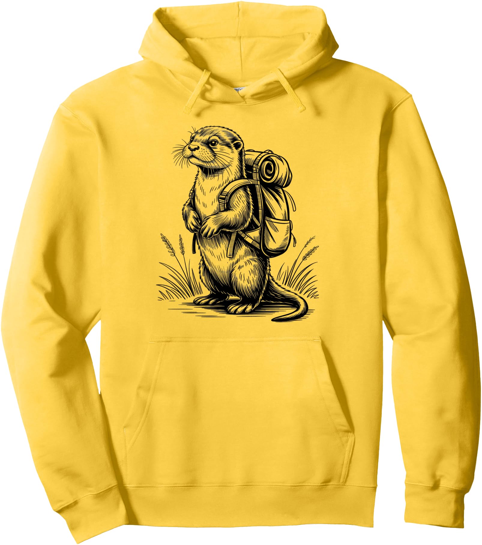 Original Otter Carrying Backpack Hiking T-Shirt - Graphic Print for Adults - T-Shirt, Sweatshirt, Hoodie