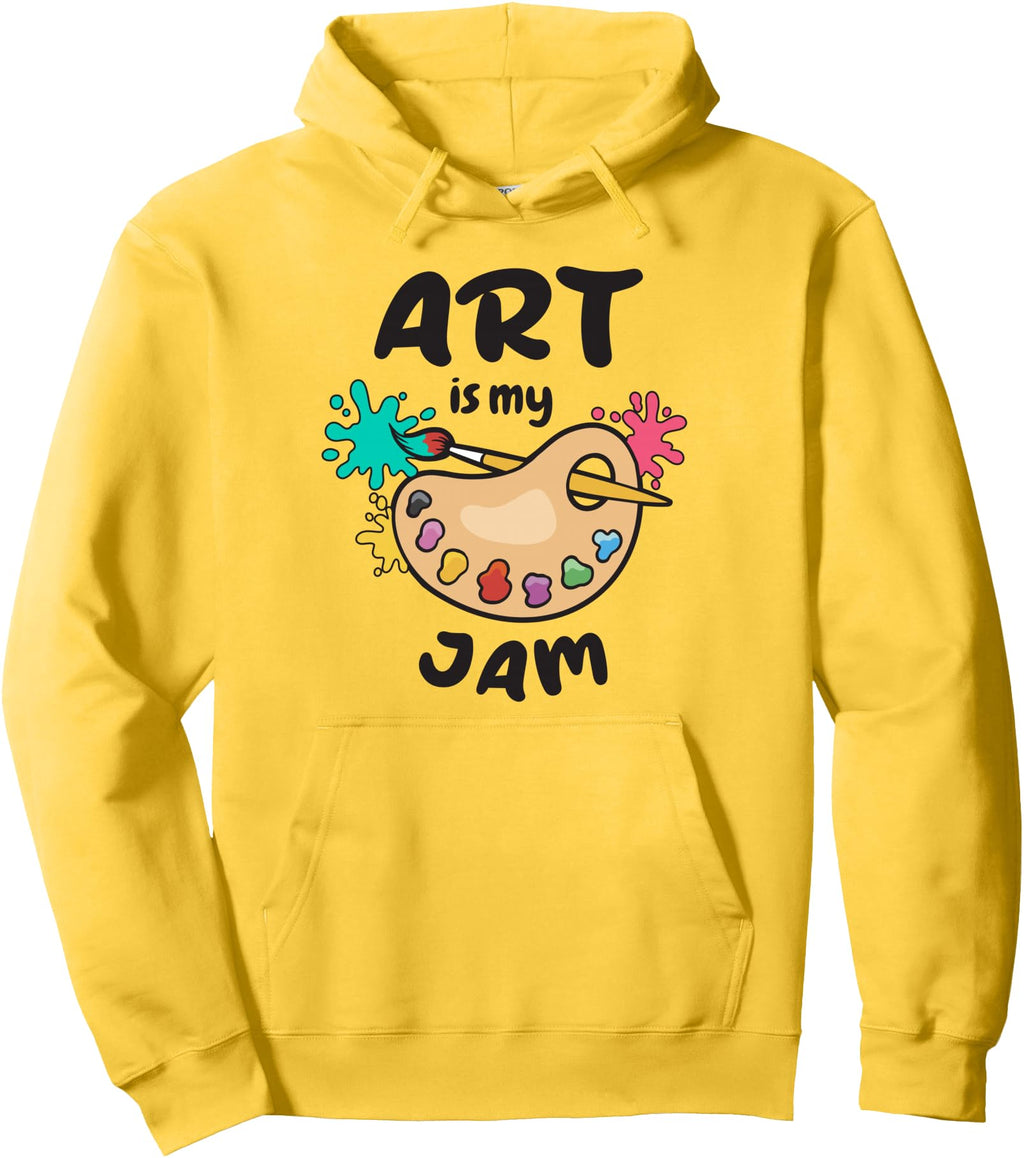 Art Is My Jam Brush Painter Paint Palette Hoodie - Trendy Graphic Unisex - T-Shirt, Sweatshirt, Hoodie