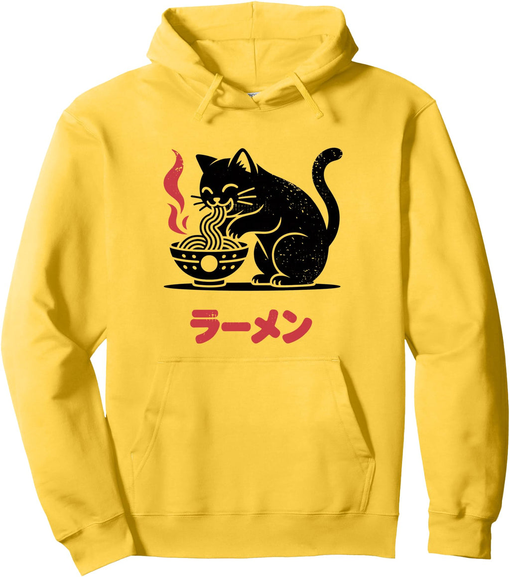 Handcrafted Cat Eating Ramen Noodles T-Shirt - Novelty Apparel Unisex - T-Shirt, Sweatshirt, Hoodie