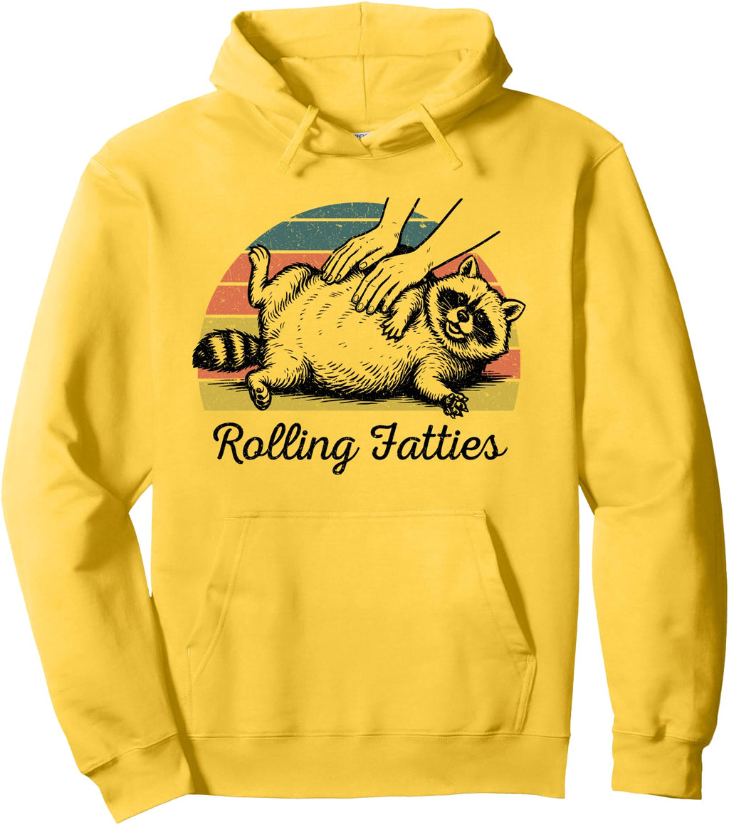 Original Chubby Raccoon Rolling Sweatshirt - Custom Art Print Unisex - T-Shirt, Sweatshirt, Hoodie