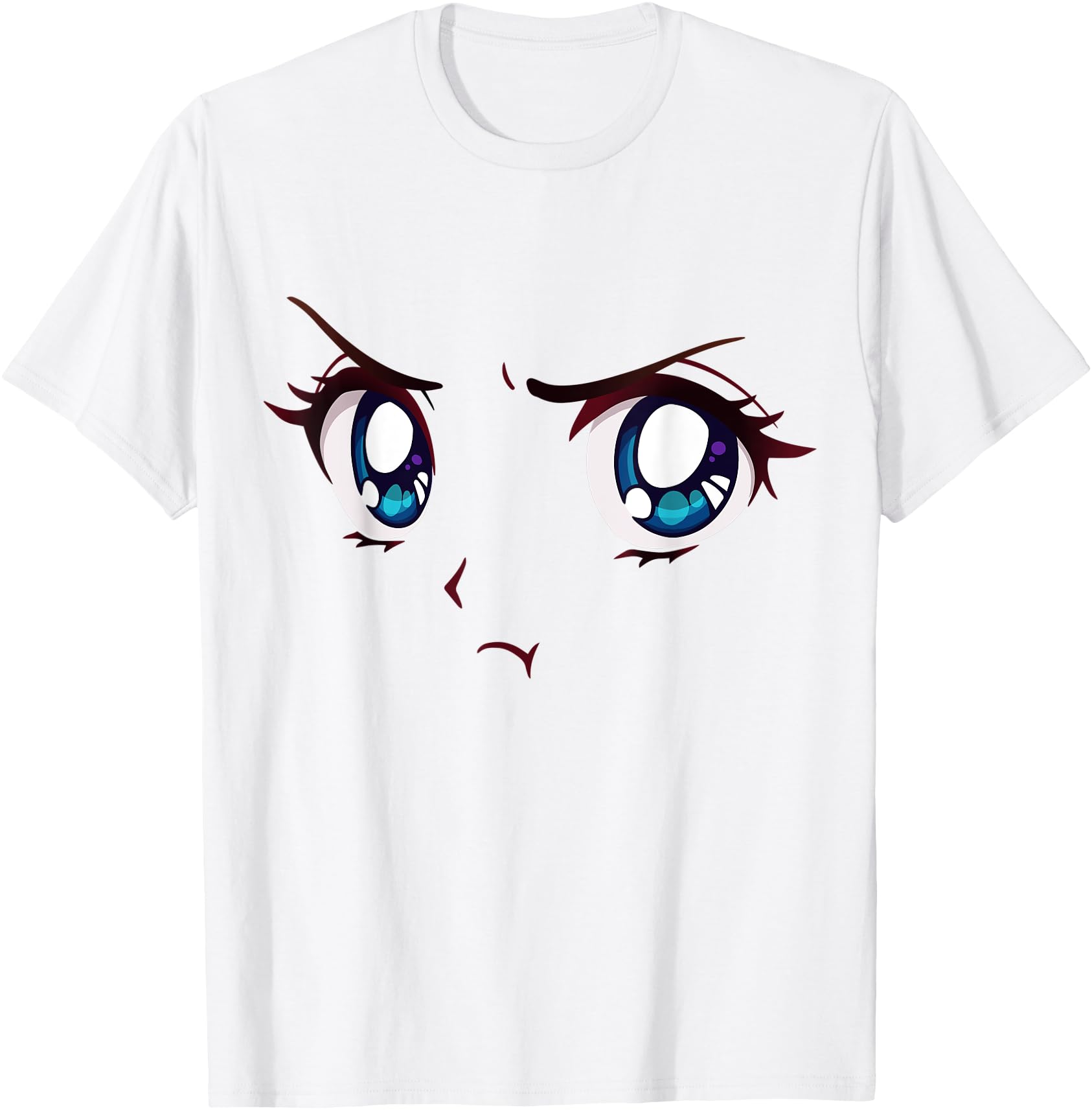 Original Angry Anime Eyes Face Mood Hoodie - Trendy Graphic Unisex - T-Shirt, Sweatshirt, Hoodie