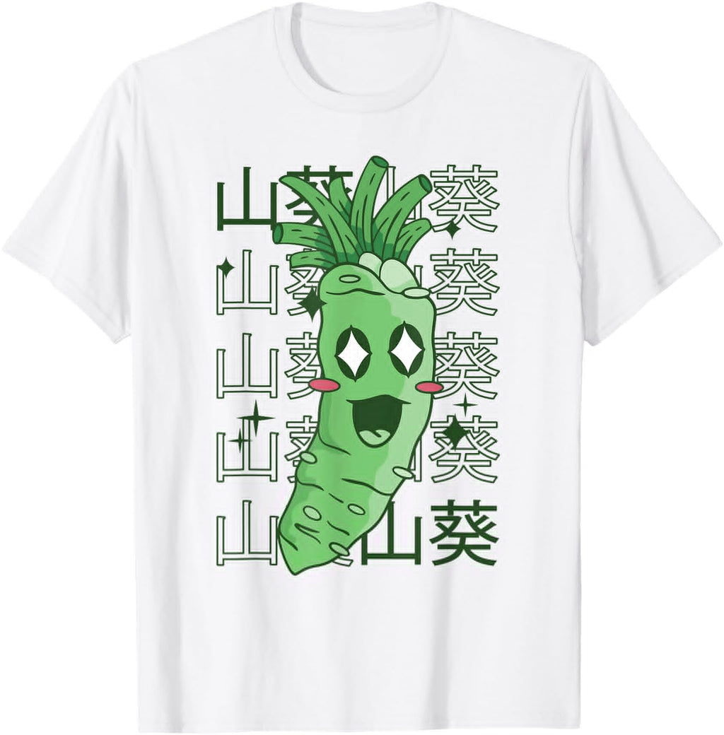 Authentic Happy Wasabi Root Japan Hoodie - Minimalist Print Men Women - T-Shirt, Sweatshirt, Hoodie