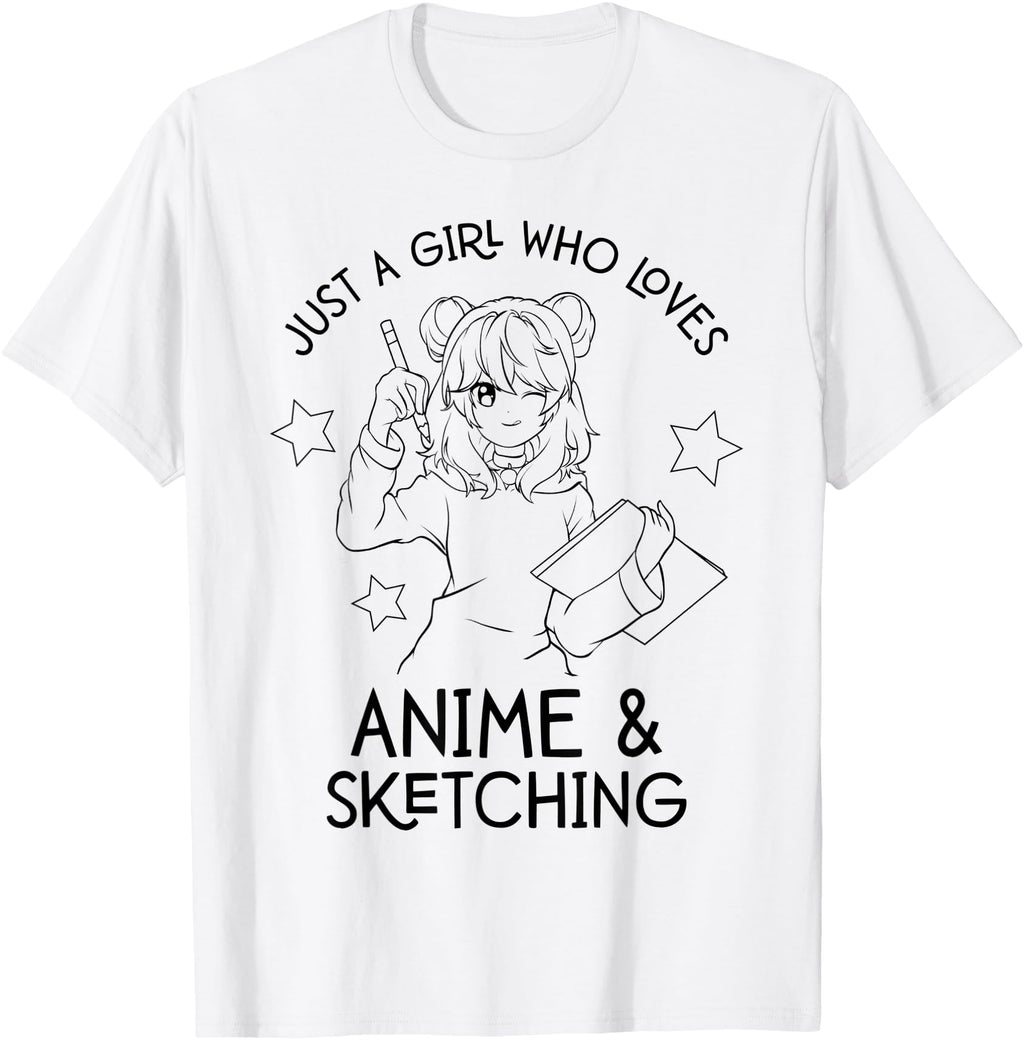 Just Who Loves Anime And Sketching Sweatshirt - Graphic Print Unisex - T-Shirt, Sweatshirt, Hoodie