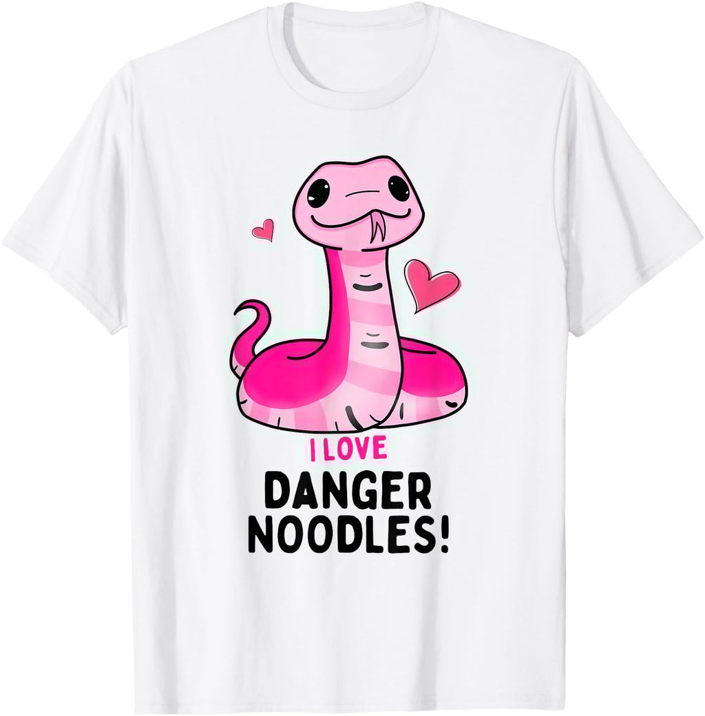 Authentic I Love Danger Noodles Sweatshirt - Minimalist Print Unisex - T-Shirt, Sweatshirt, Hoodie