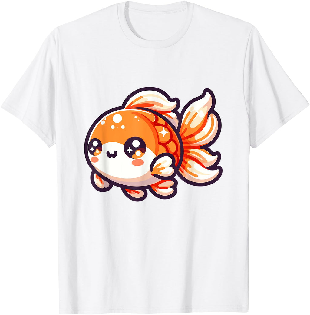 Adorable Japanese Kawaii Chibi Goldfish Hoodie - Graphic Print Men Women - T-Shirt, Sweatshirt, Hoodie
