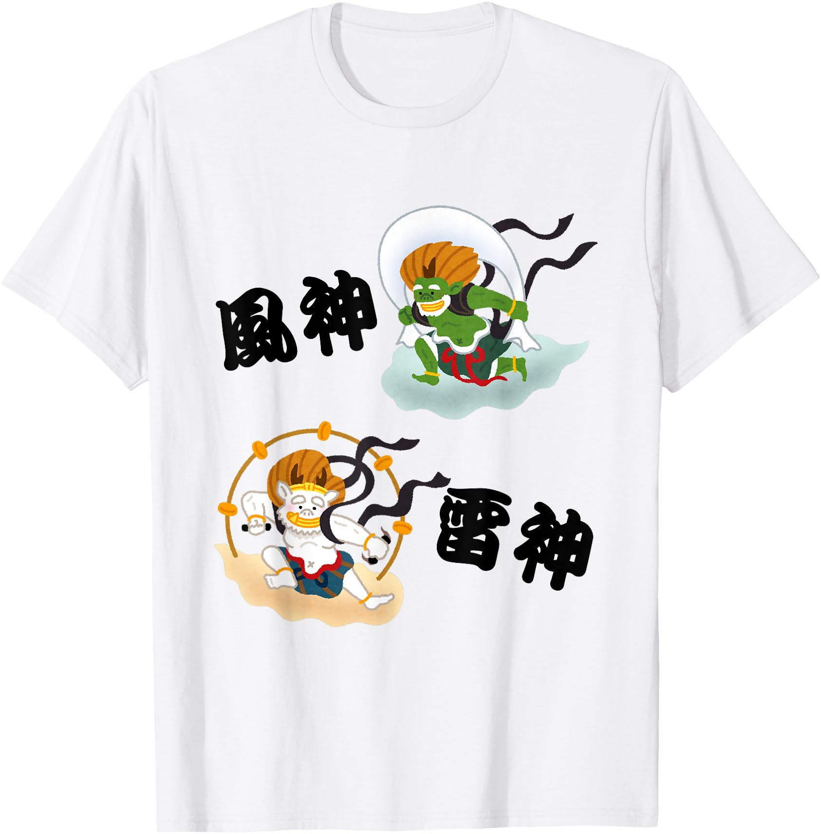 Handcrafted Fujin Raijin Wind And Sweatshirt - Graphic Print Men Women - T-Shirt, Sweatshirt, Hoodie