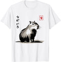 Handcrafted Kawaii Capybara Anime T-Shirt - Graphic Print for Adults - T-Shirt, Sweatshirt, Hoodie