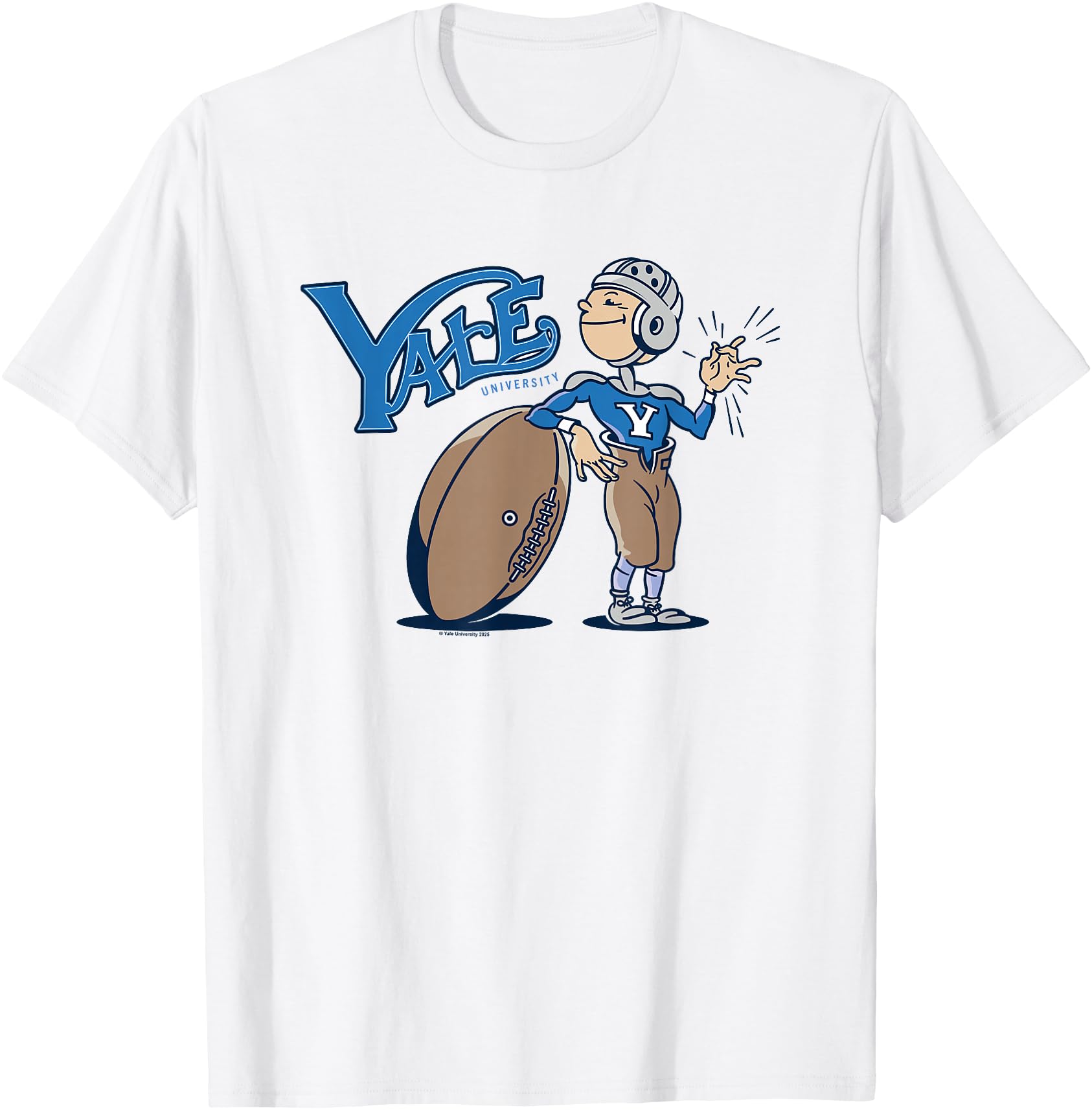 Yale University Cartoon Football Player Rare Hoodie - Trendy Graphic Unisex - T-Shirt, Sweatshirt, Hoodie