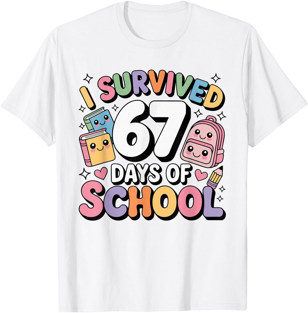 Handcrafted I Survived 67 Days T-Shirt - Fun Novelty Design Men Women - T-Shirt, Sweatshirt, Hoodie