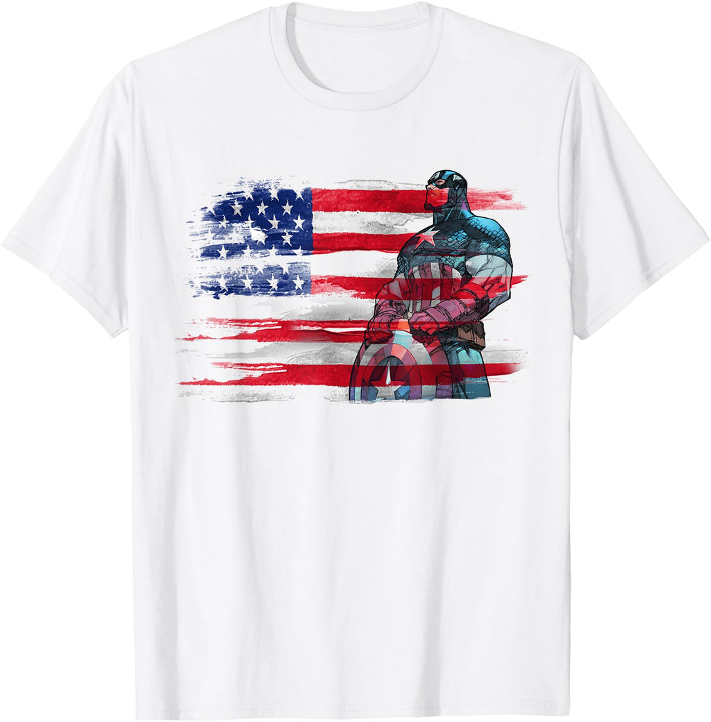 Exclusive Marvel Captain America Sweatshirt - Novelty Apparel for Adults - T-Shirt, Sweatshirt, Hoodie