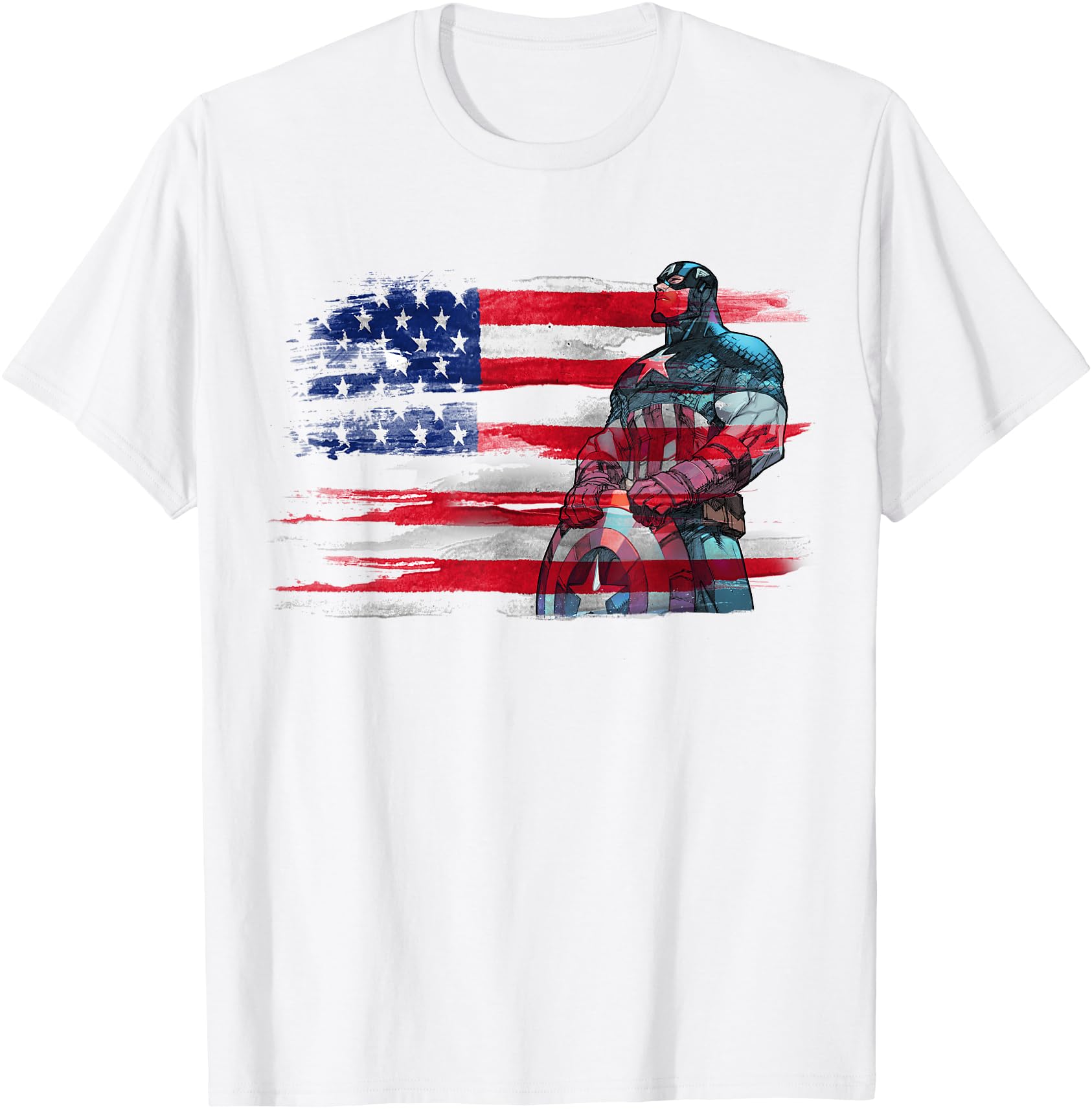 Exclusive Marvel Captain America Sweatshirt - Novelty Apparel for Adults - T-Shirt, Sweatshirt, Hoodie