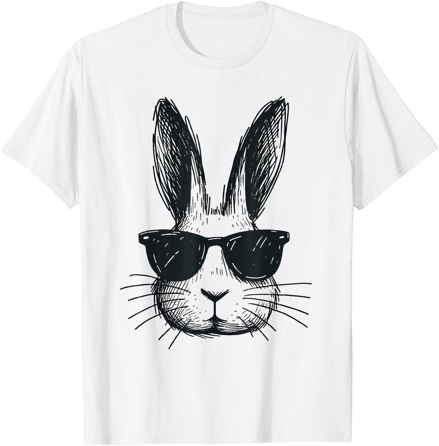 Authentic Bunny Face Sunglasses Sweatshirt - Minimalist Print Men Women - T-Shirt, Sweatshirt, Hoodie