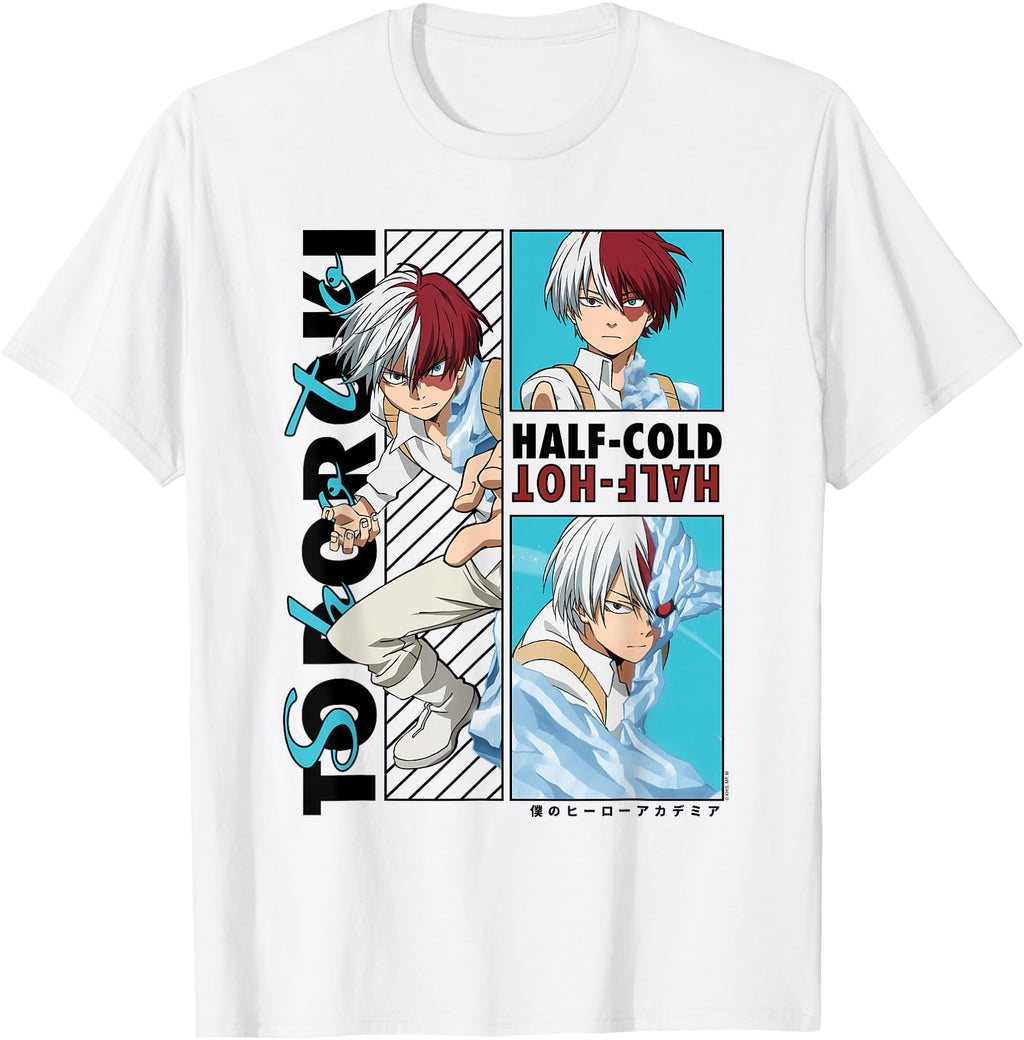 My Hero Academia Todoroki Half Cold T-Shirt - Trendy Graphic for Adults - T-Shirt, Sweatshirt, Hoodie