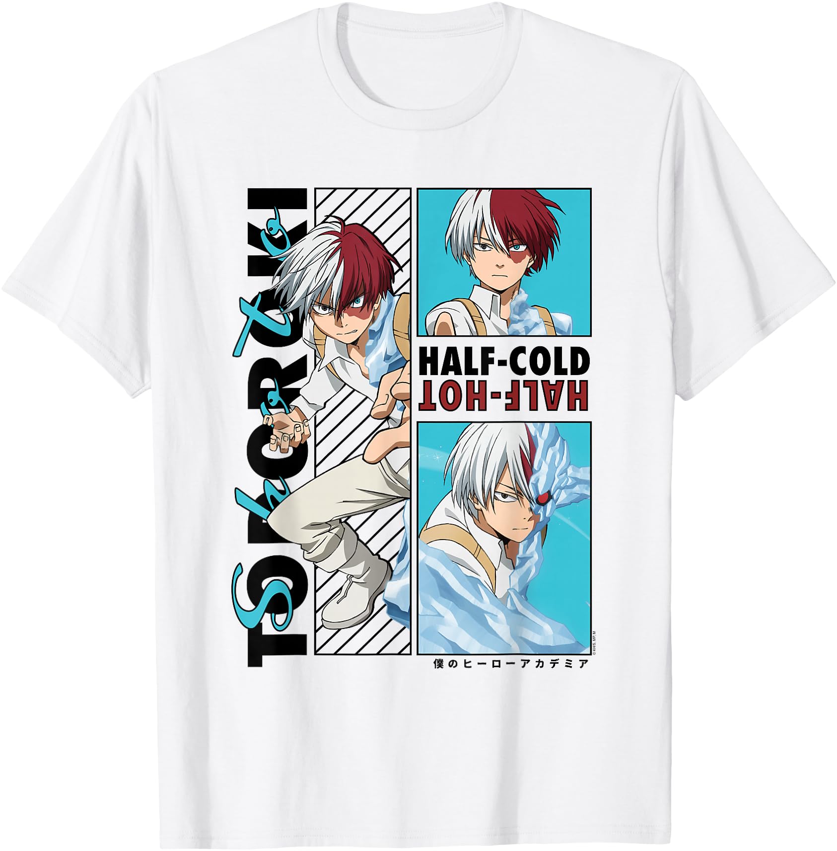 My Hero Academia Todoroki Half Cold T-Shirt - Trendy Graphic for Adults - T-Shirt, Sweatshirt, Hoodie