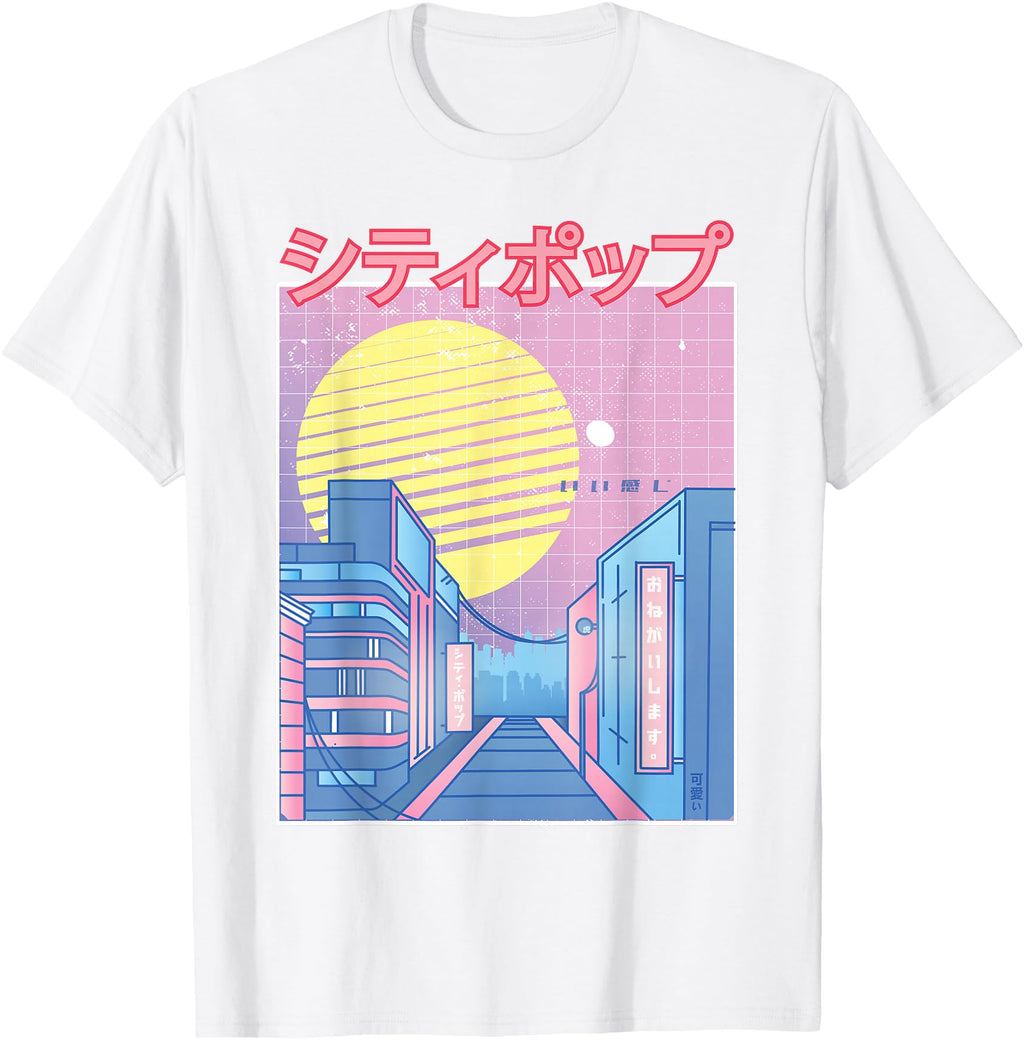 Japan City Pop Kawaii 80S Japanese Anime Hoodie - Unique Graphic Unisex - T-Shirt, Sweatshirt, Hoodie