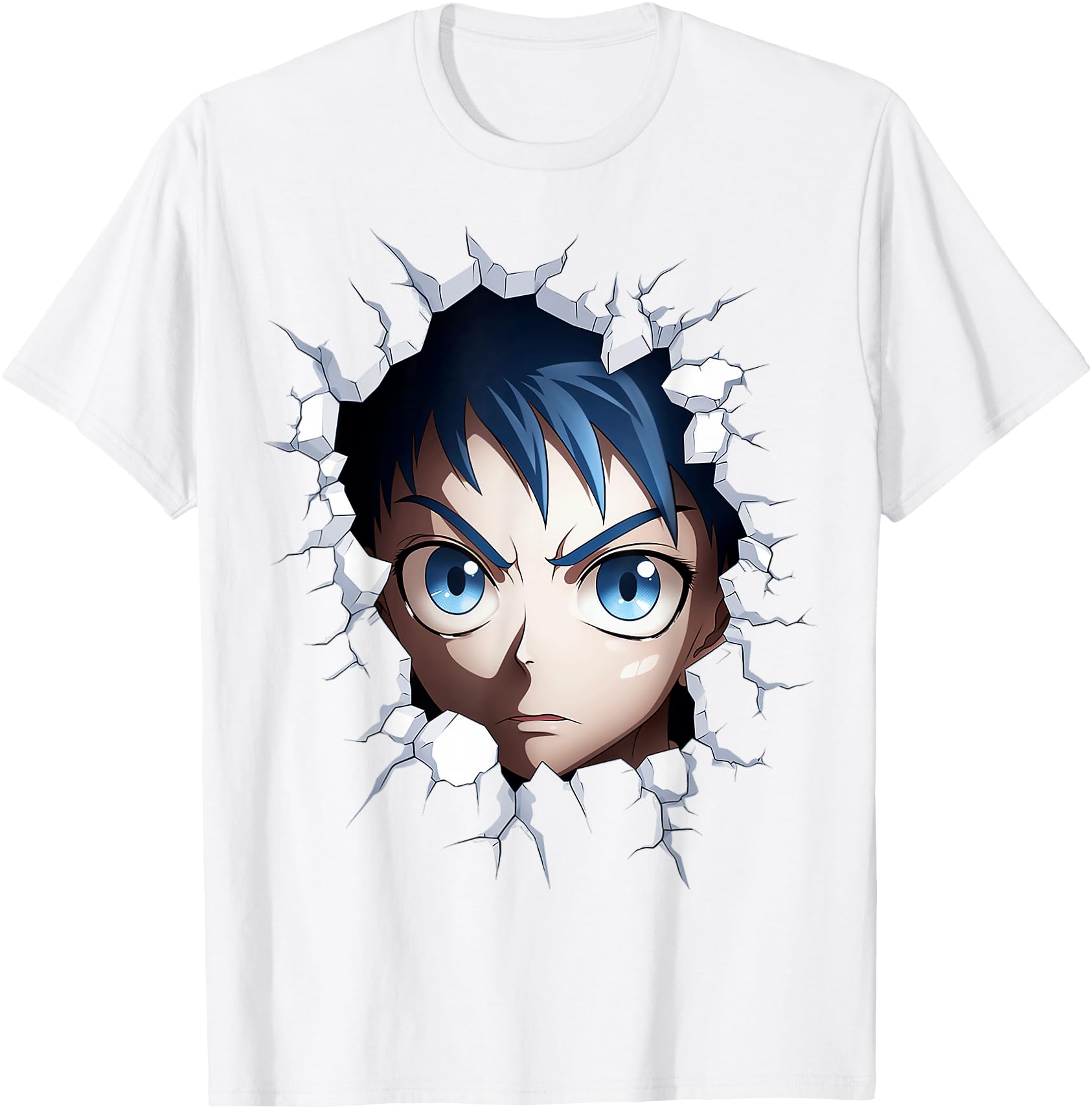Exclusive Anime Face Art Human Sweatshirt - Aesthetic Graphic for Adults - T-Shirt, Sweatshirt, Hoodie
