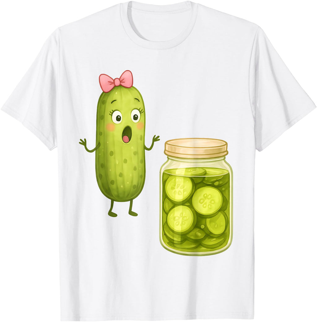 Pickle Surprise Cucumber And Jar T-Shirt - Fun Novelty Design Men Women - T-Shirt, Sweatshirt, Hoodie
