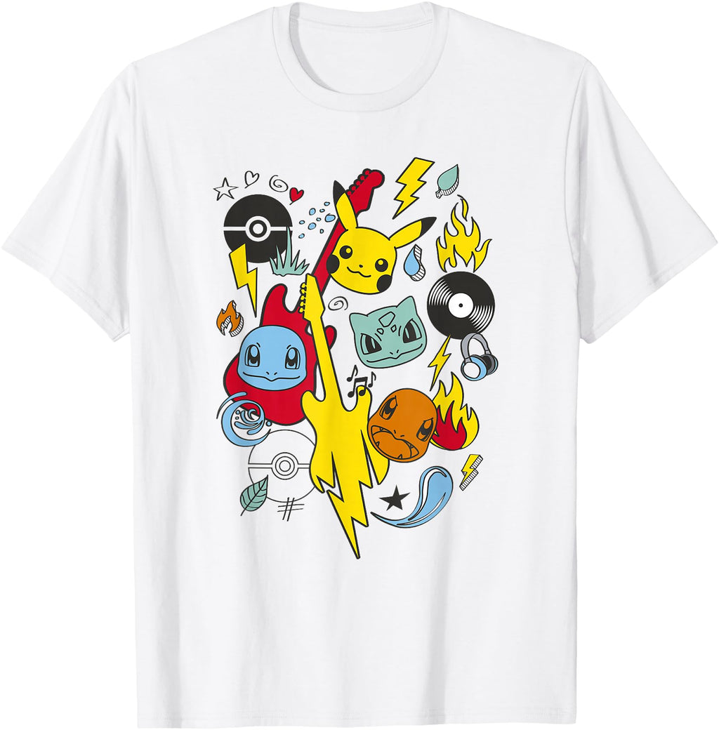 Pok Mon Pikachu Gotta Catch Em All Rock T-Shirt - Minimalist Print Unisex - T-Shirt, Sweatshirt, Hoodie