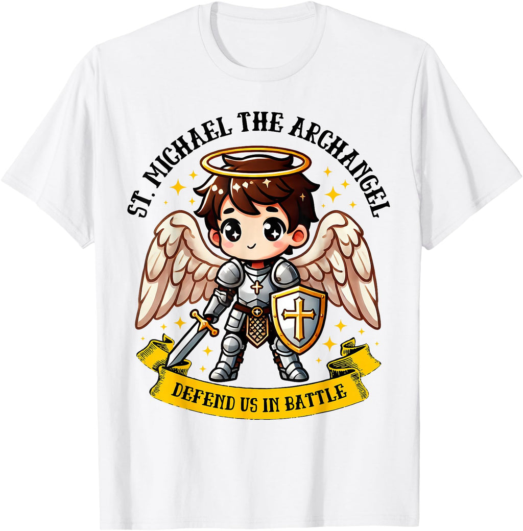 Saint Michael Archangel Catholic T-Shirt - Fun Novelty Design for Adults - T-Shirt, Sweatshirt, Hoodie