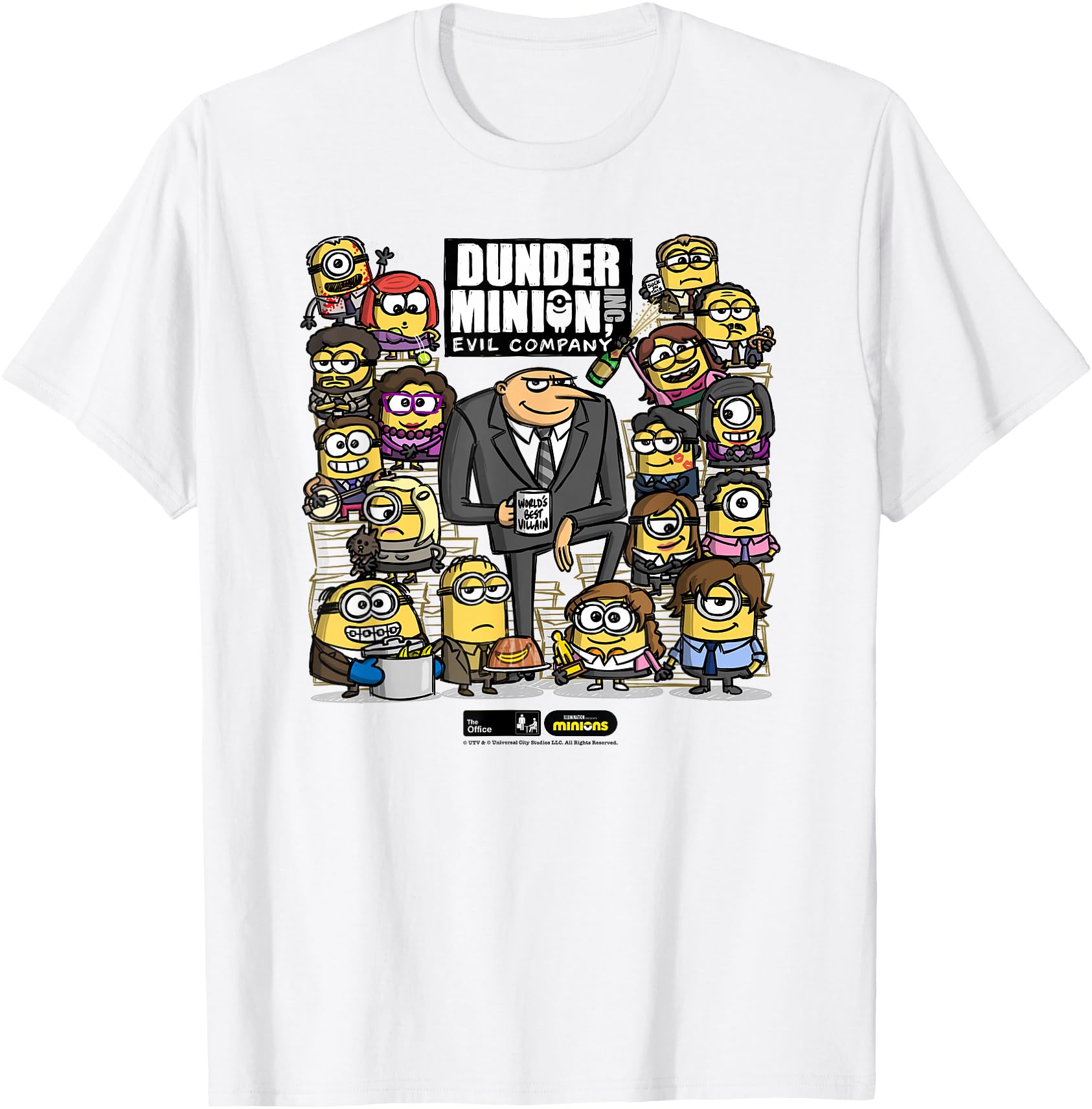 Original Office X Minions Characters Sweatshirt - Graphic Print Men Women - T-Shirt, Sweatshirt, Hoodie