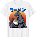 Exclusive Kaiju Eating Ramen Japanese Hoodie - Streetwear Style Unisex - T-Shirt, Sweatshirt, Hoodie