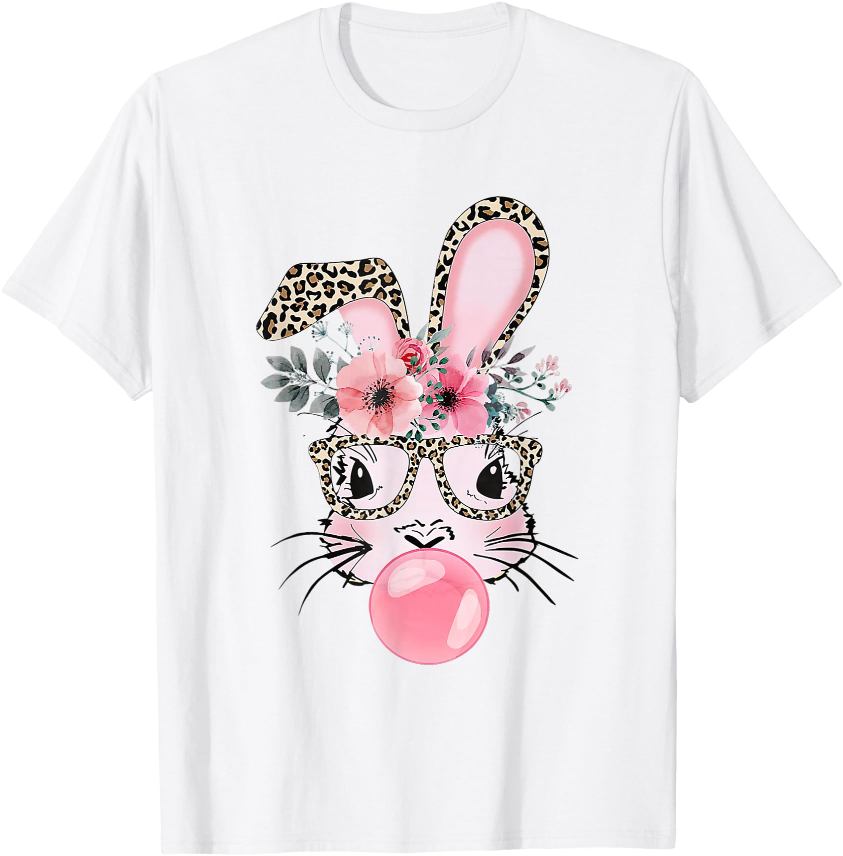 Rabbit Bunny Blowing Bubble Gum Easter Day Hoodie - Trendy Graphic Unisex - T-Shirt, Sweatshirt, Hoodie