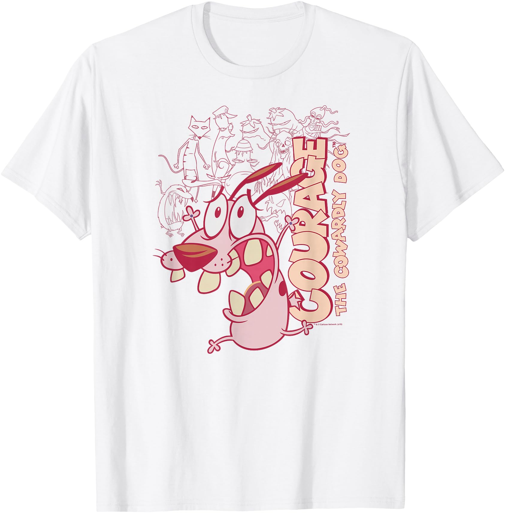 Exclusive Courage Cowardly Dog T-Shirt - Custom Art Print Men Women - T-Shirt, Sweatshirt, Hoodie