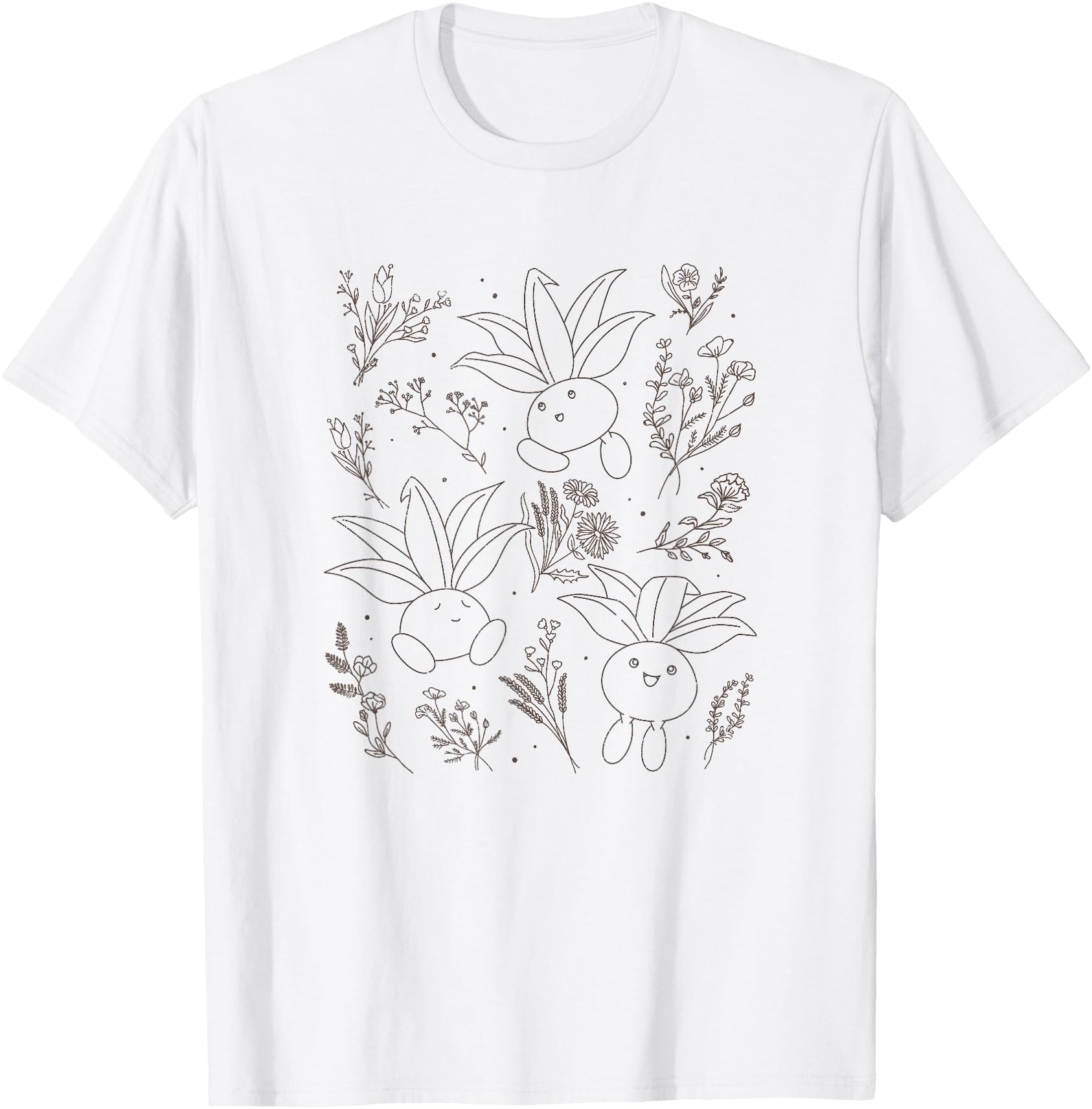 Handcrafted Pok Mon Oddish Among Hoodie - Custom Art Print Men Women - T-Shirt, Sweatshirt, Hoodie