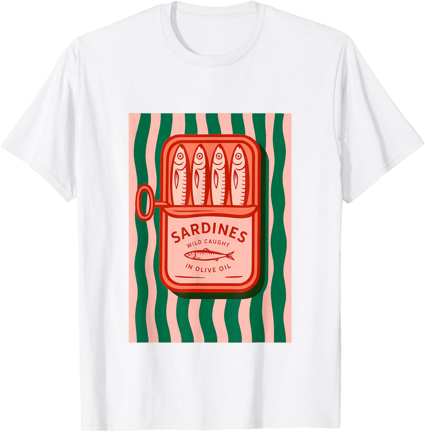 Sardines Tinned Fish Retro Graphic Summer for Men - Adult & Kids T-Shirts, Sweatshirts & Hoodies apparel design preview 1
